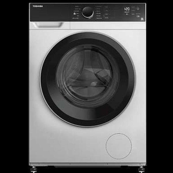 Toshiba 9kg inverter front loader washing machine (silver)